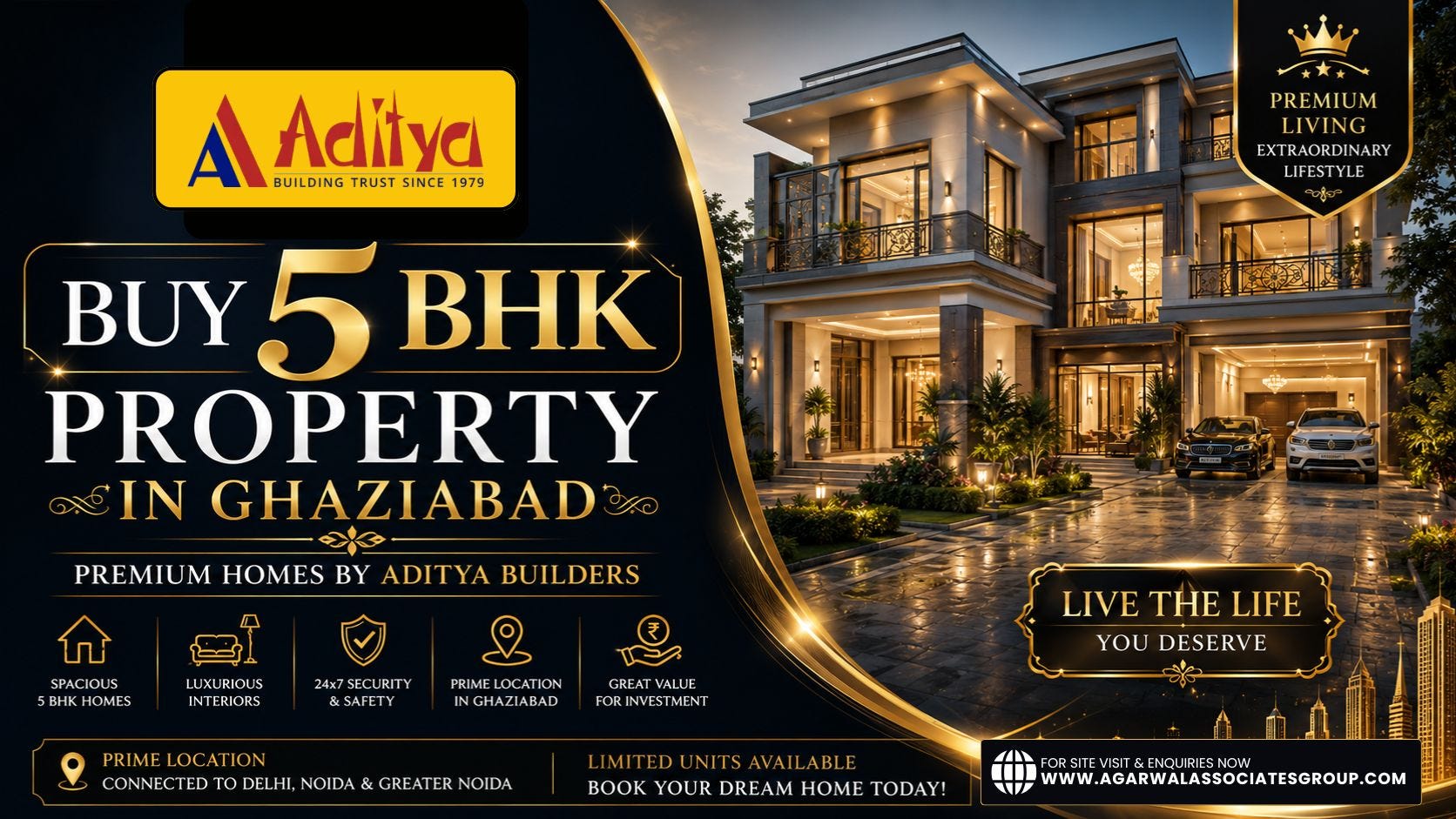 Top 5 BHK Property In Ghaziabad For Sale | Aditya Builders