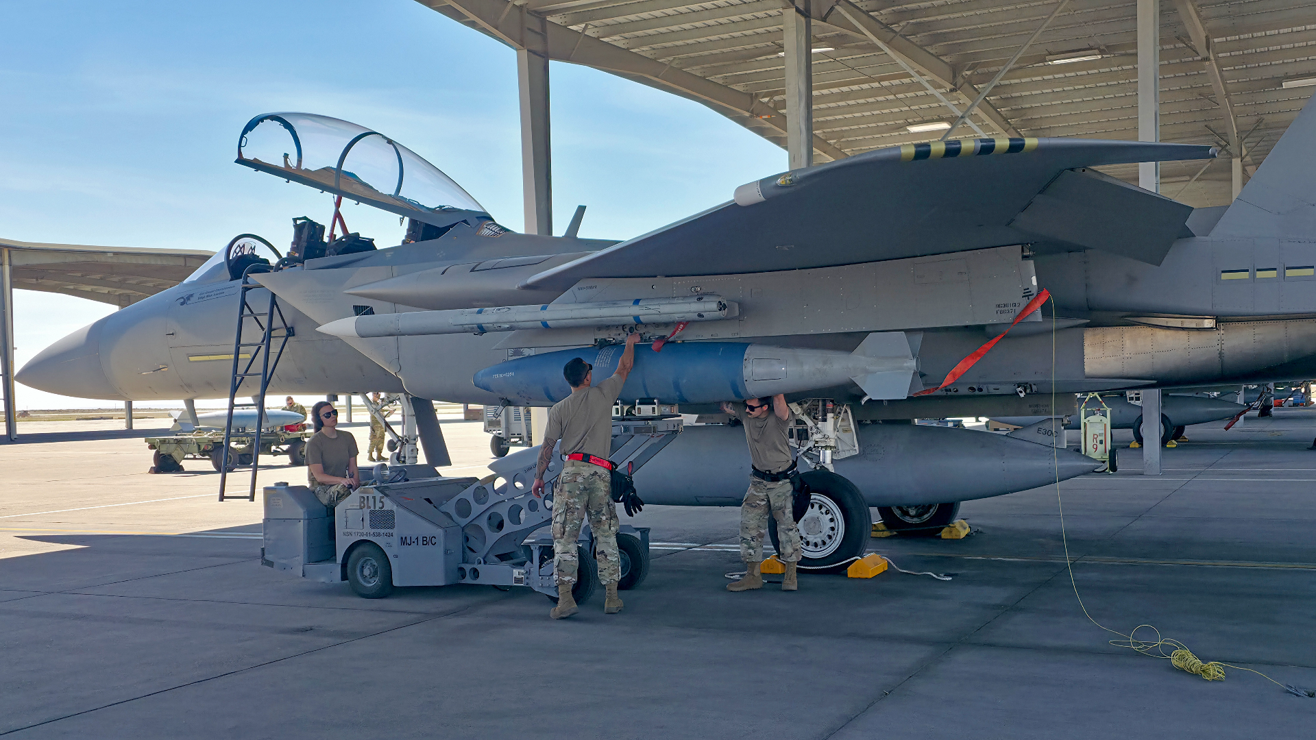 US Air Force crews drop 36 practice bombs to validate F-15EX strike capability