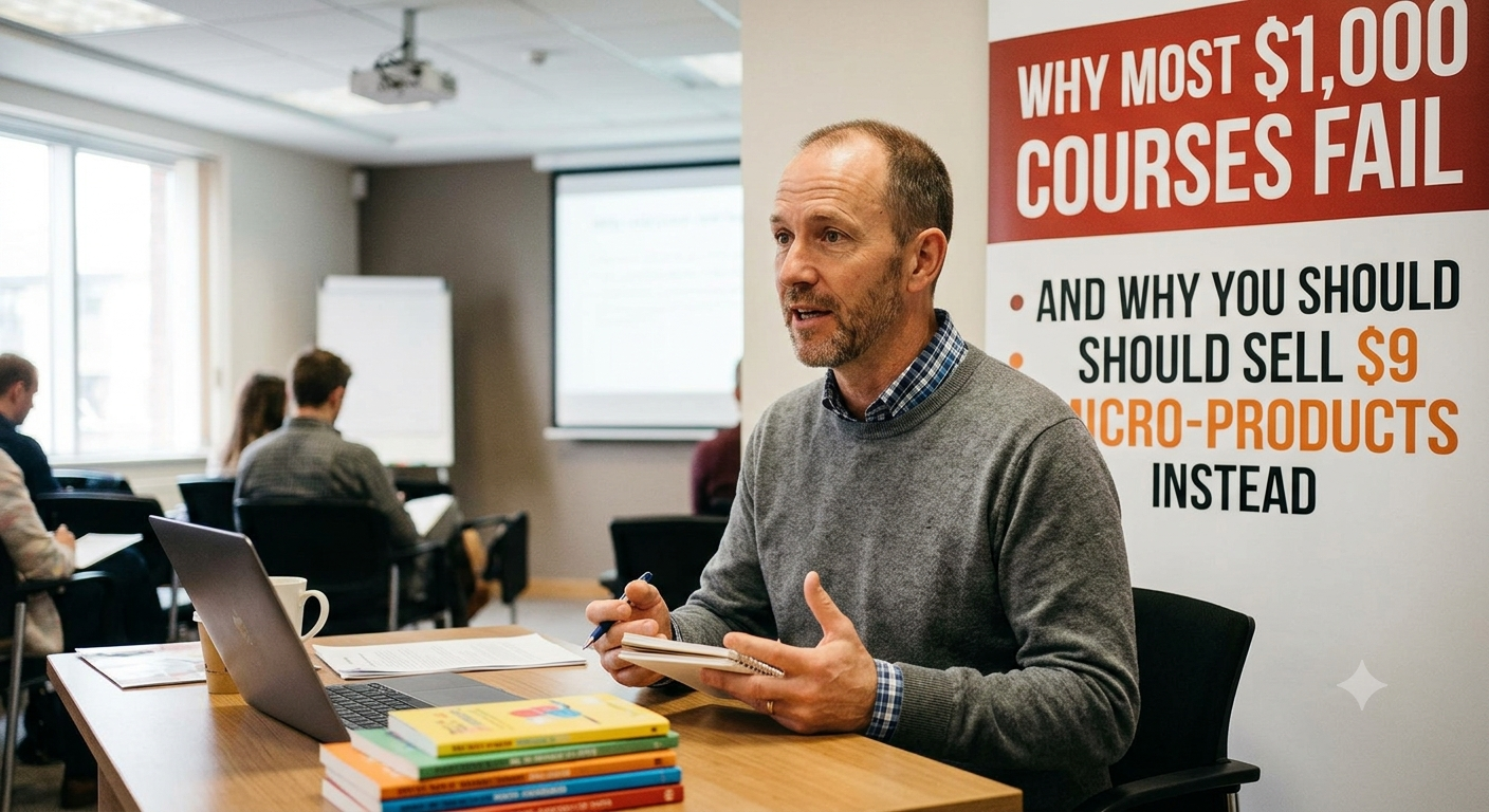 Why Most $1,000 Courses Fail (And Why You Should Sell $9 Micro-Products Instead)