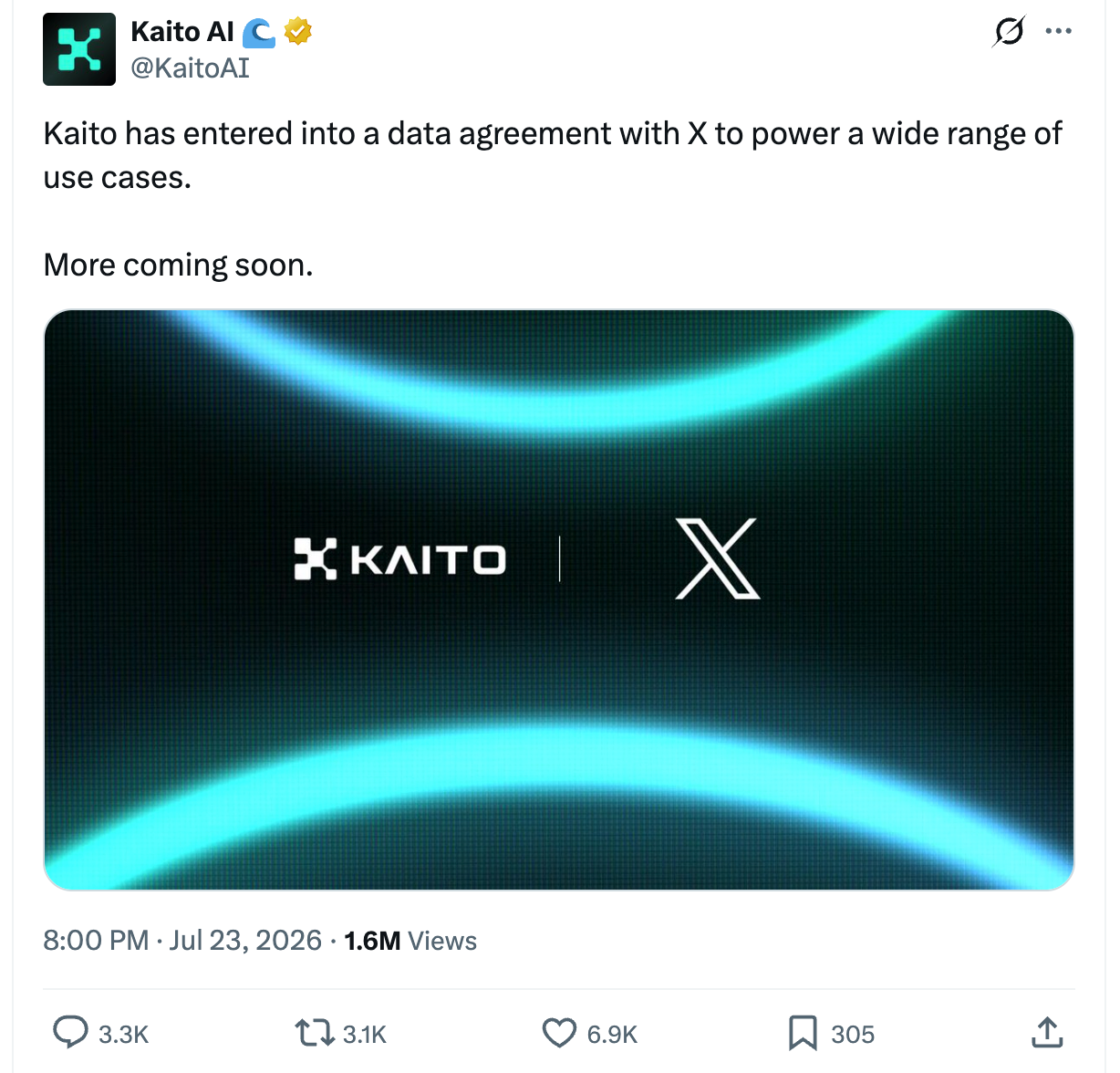 X’s First AI Data Partnership: Is Kaito About to Be Repriced?