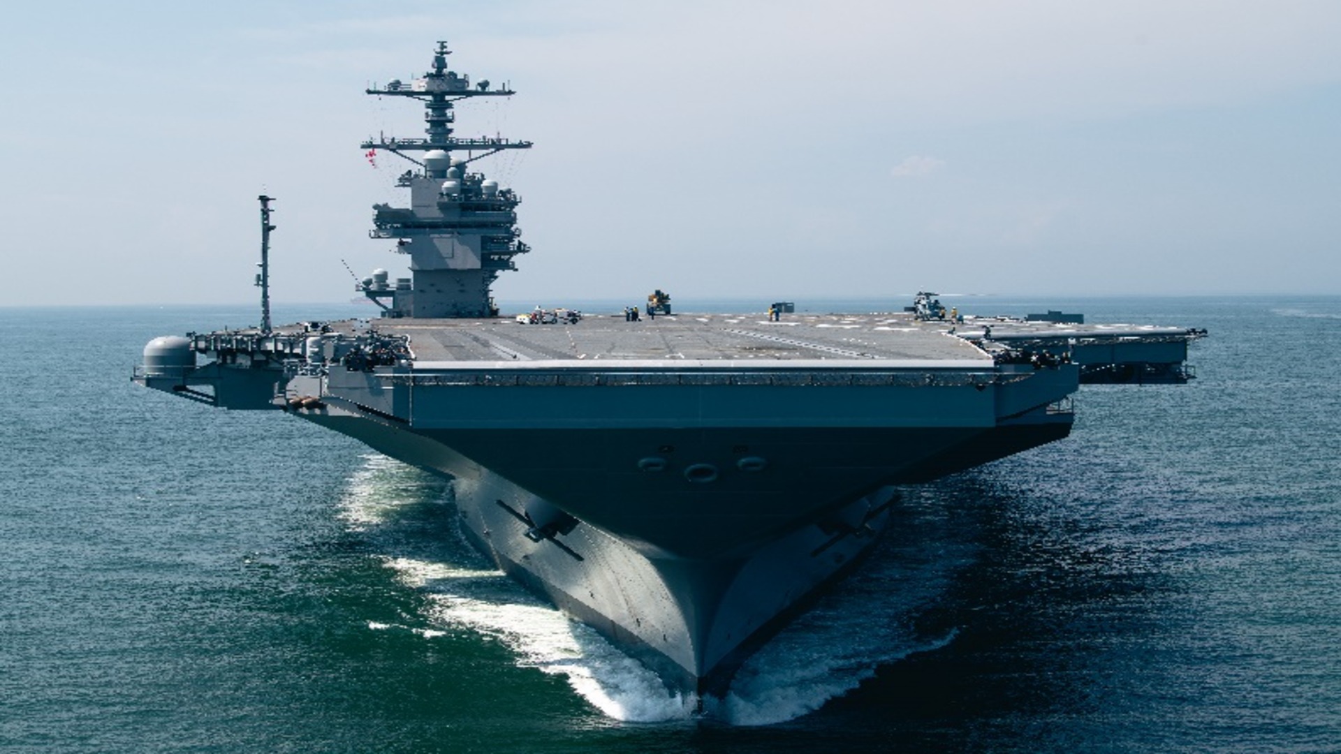 100,000-ton nuclear-powered aircraft carrier of US Navy passes acceptance sea trials