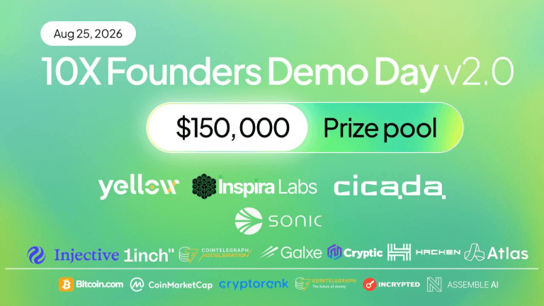 10X Founders Demo Day Opens Applications for v2.0 – With Sonic Anchoring and $150,000 on the Table
