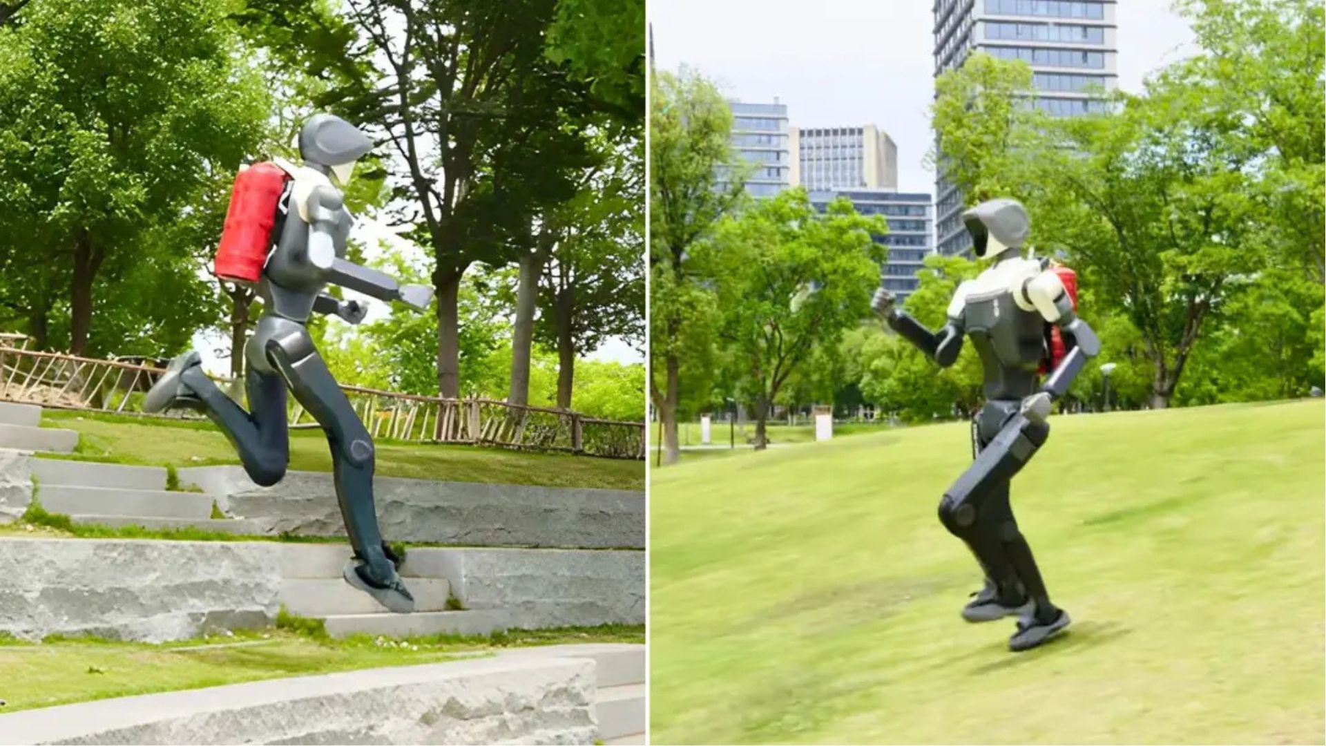23 droid teams try to put out fire under 30 minutes in World Humanoid Robot Games