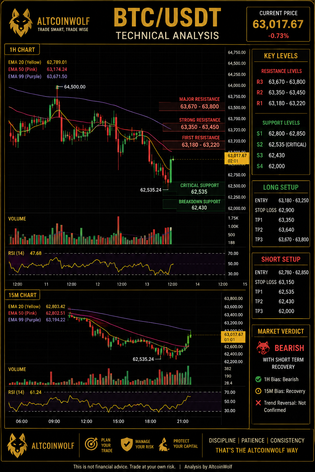 ALTCOINWOLF — BTC/USDT SETUP