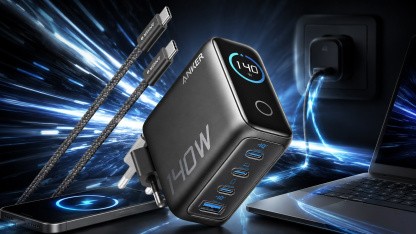Anzeige: Anker 140-W-Ladegerät mit vier Ports und Display zum Bestpreis nur 69,96 Euro bei Amazon