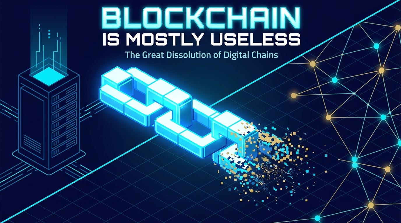 Blockchain ส่วนใหญ่ไร้ประโยชน์ : ใช้แค่เมื่อต้องการ Decentralization จริงๆ
