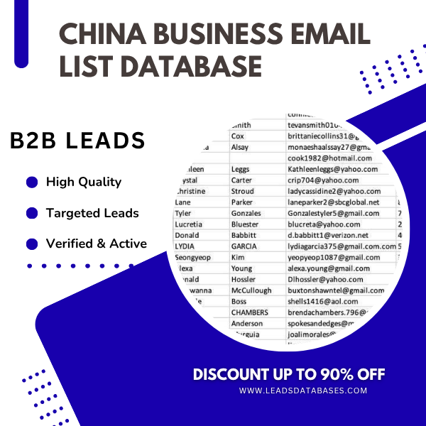 China Business Email List Database