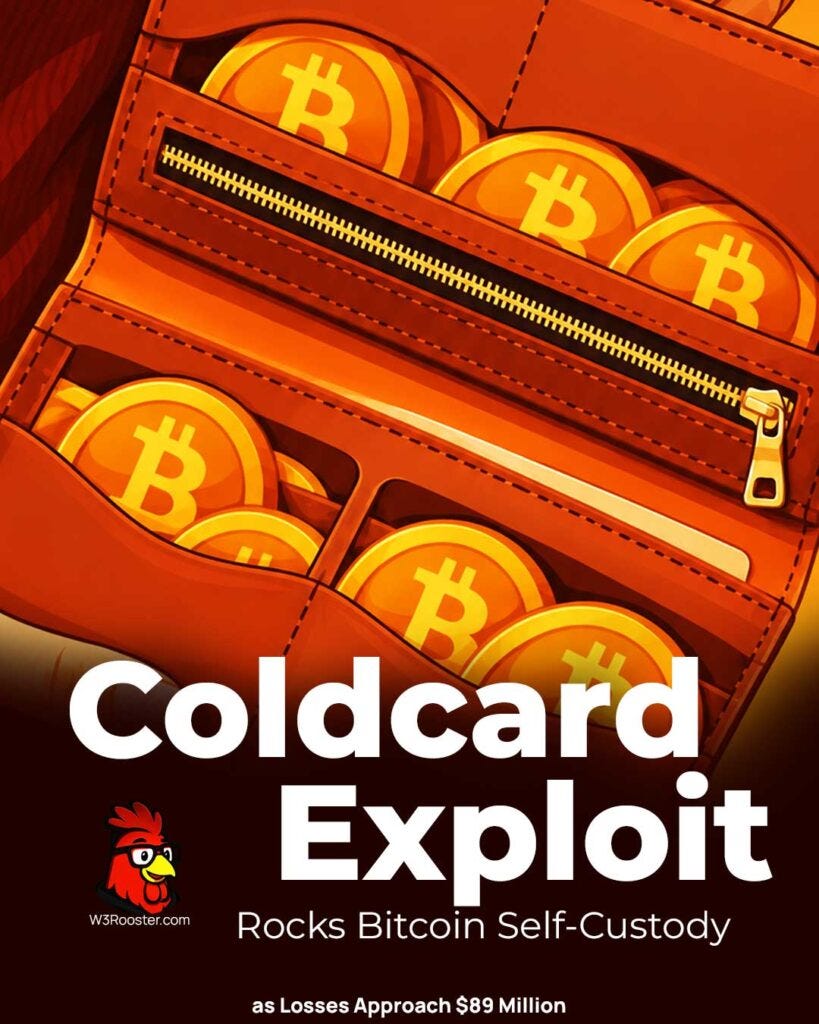 Coldcard Exploit Rocks Bitcoin Self-Custody as Losses Approach $89 Million