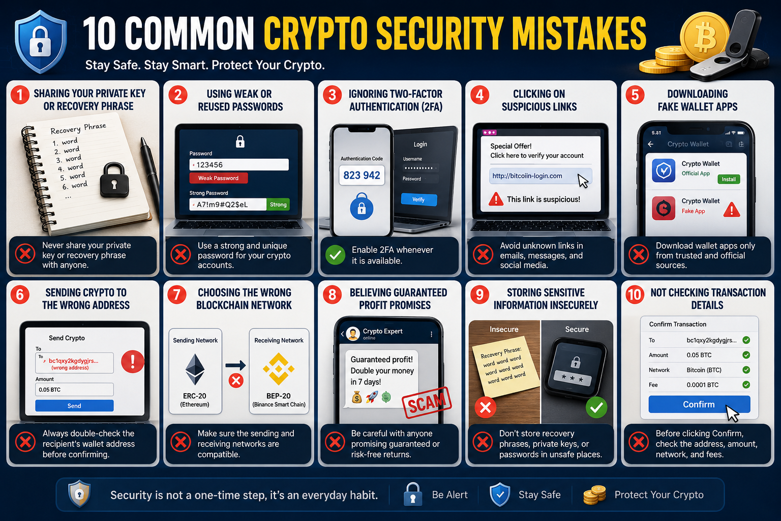 Crypto Security for Beginners: 10 Mistakes You Should Avoid