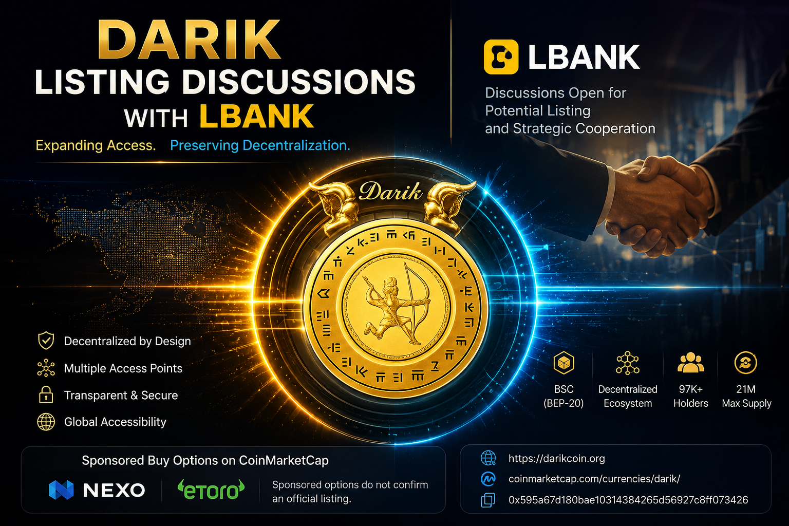 DARIK Opens Listing Discussions with LBank as Market Accessibility Continues to Expand