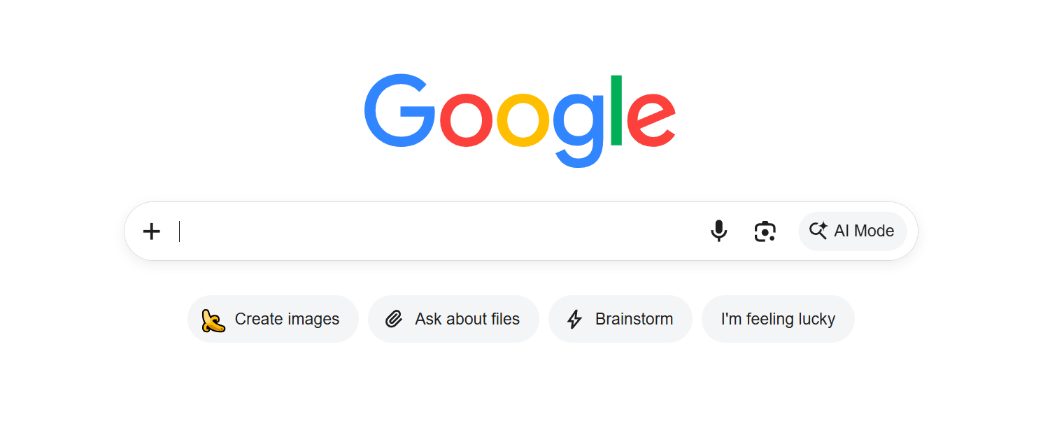 Google Just Updated Its Home Page to Replace the “Search” Button With a Bunch of AI