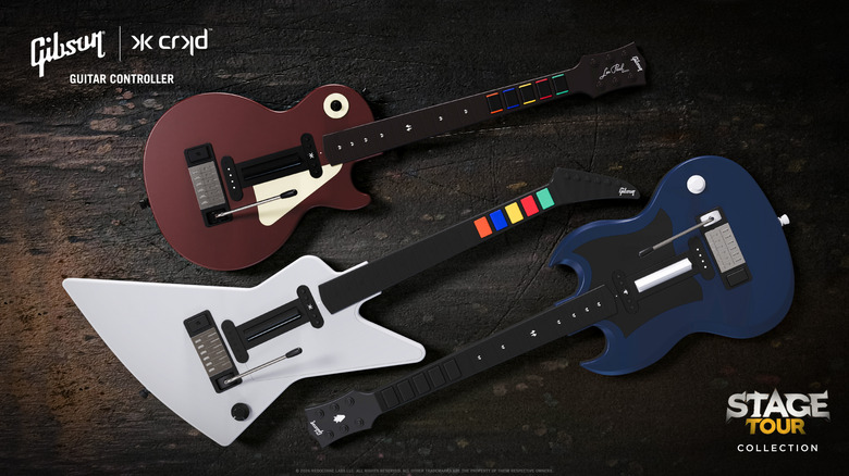 Here are three sick Gibson guitar controllers made for Stage Tour’s Dec. 10 release
