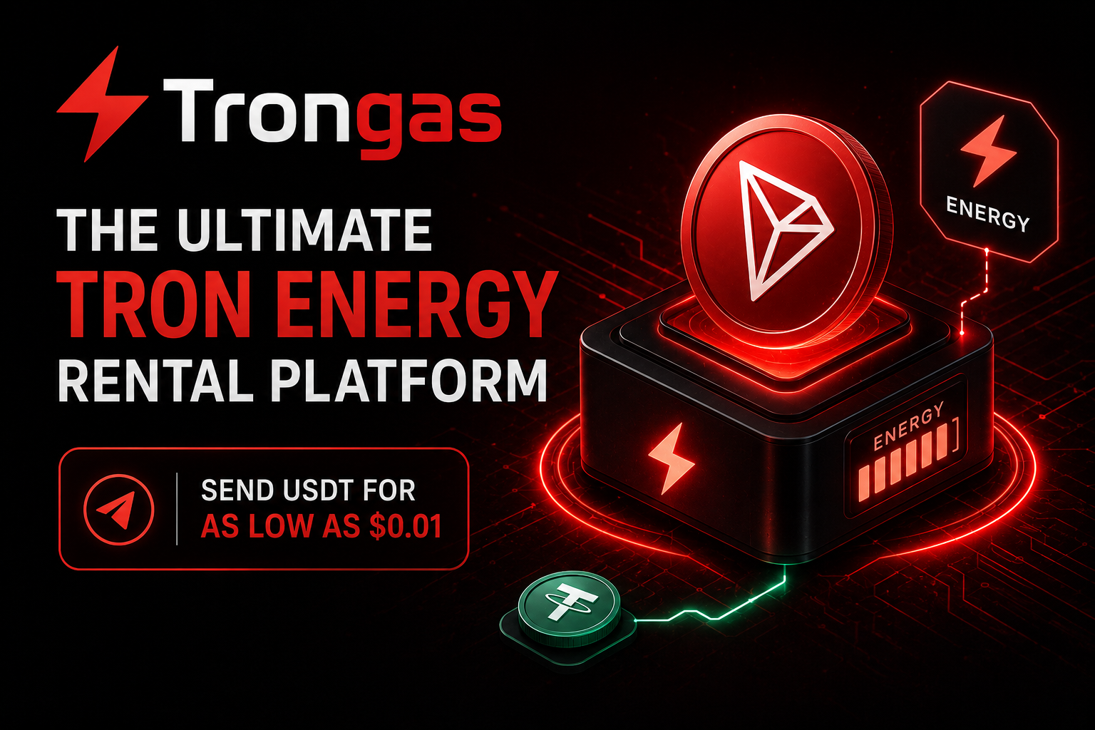 How To Send USDT TRC20 Without TRX In 2026: Rent TRON Energy With TronGas