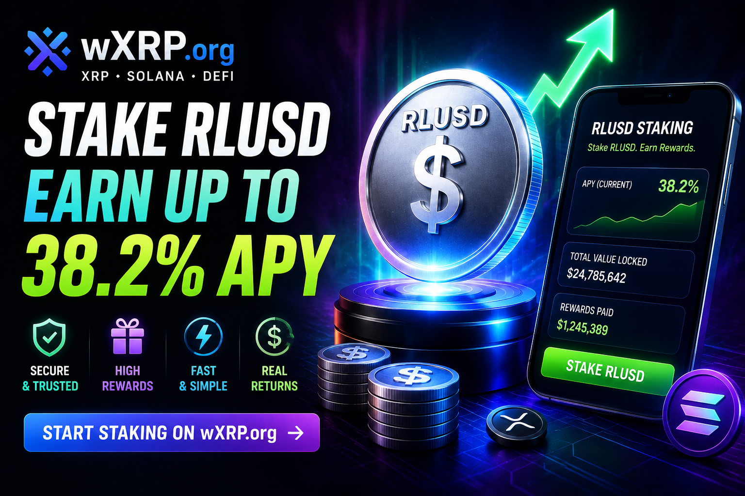 How to Stake RLUSD and Earn Up to 38.2% APY via wXRP.org — Full Tutorial