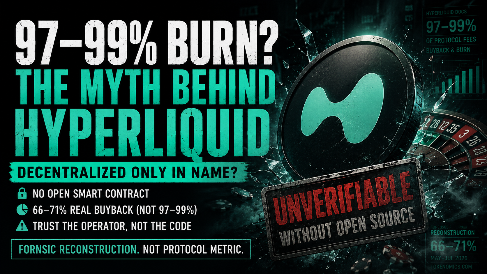 HYPE. The Myth of the 97–99% Burn: Anatomy of a “Decentralized” Deficit