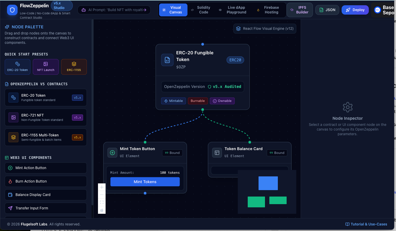 Introducing FlowZeppelin: The Low-Code OpenZeppelin v5 Smart Contract & dApp Studio