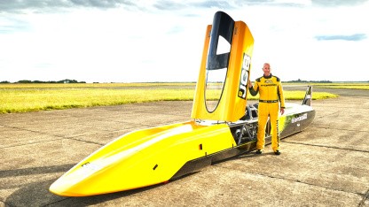 JCB Hydromax: Neuer Geschwindigkeitsrekord mit Wasserstoff-Auto erreicht