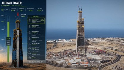 Jeddah Tower: Saudischer Megawolkenkratzer halb fertig