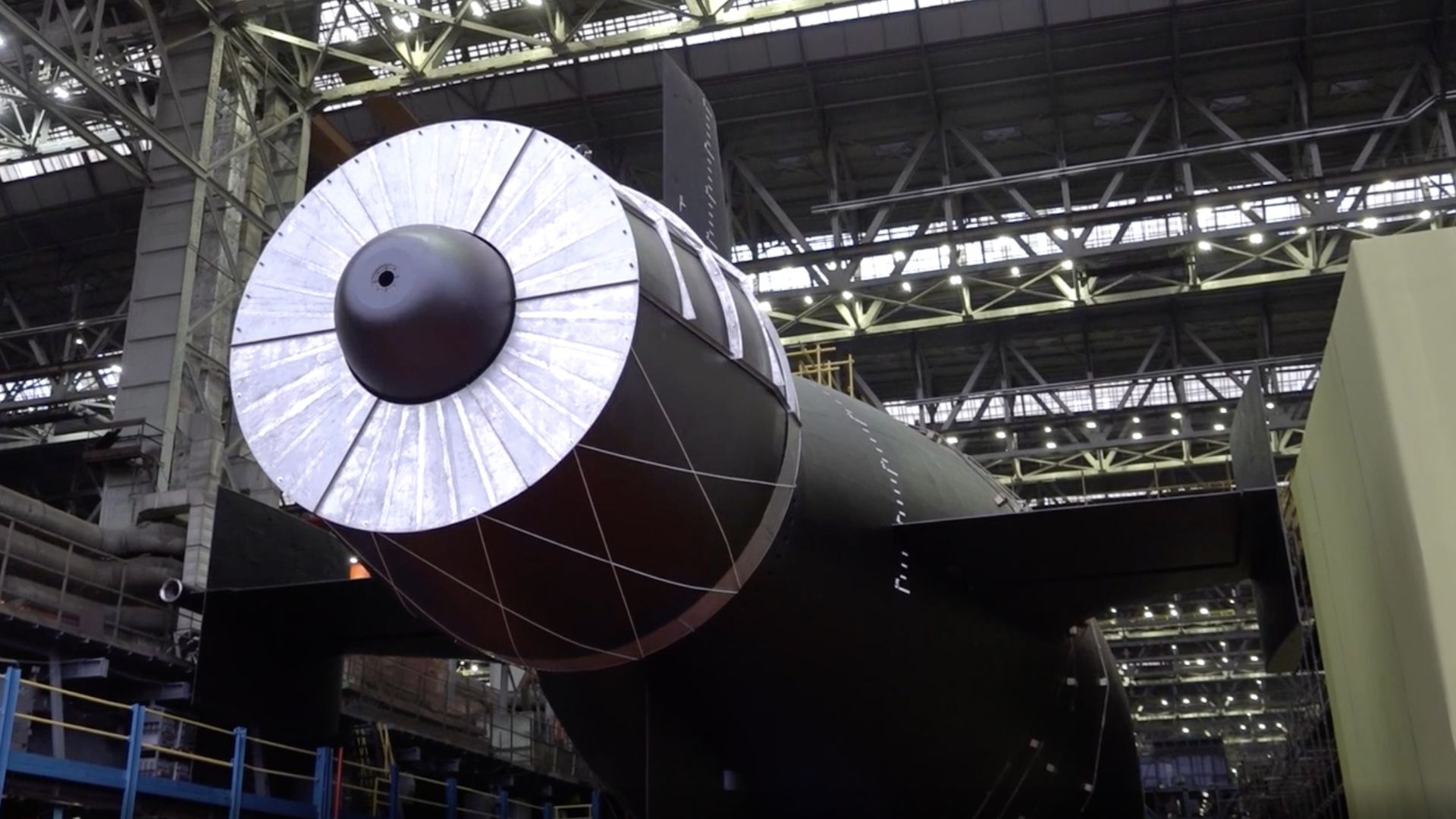 New 443-foot nuclear submarine built to carry six long-range torpedoes begins sea trials