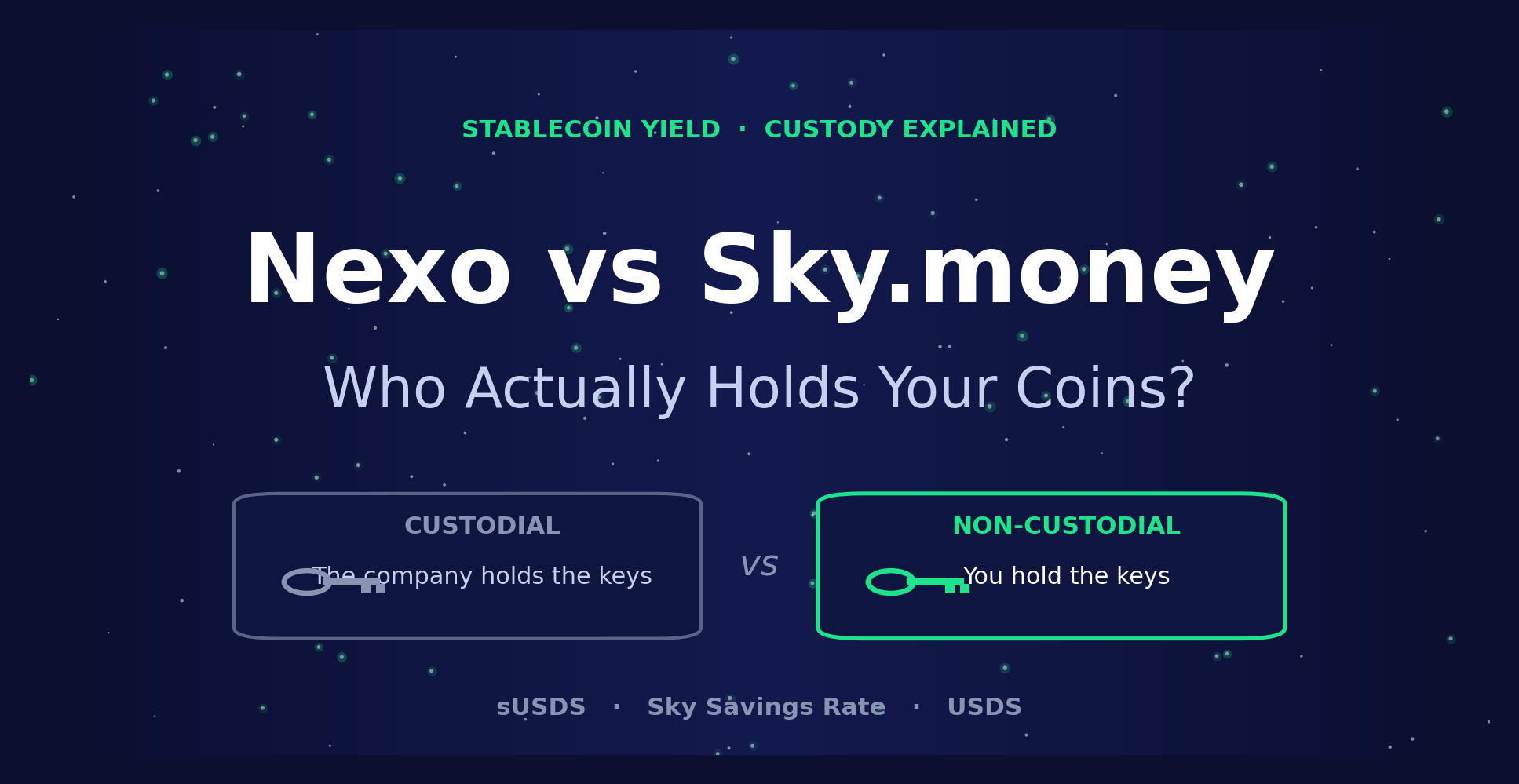 Nexo vs Sky.money: Who Actually Holds Your Coins?