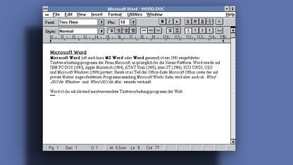 Retro-Word: Entwickler bringt Word 1.1 von 1990 für modernes Windows