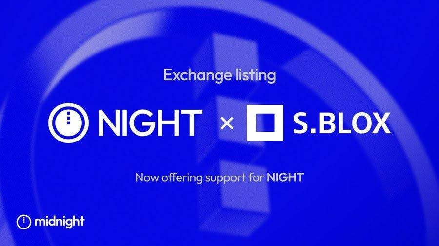 S.BLOX Lists Midnight’s NIGHT Token, Opening Japan’s First Registered Market Access