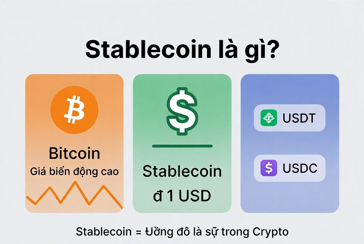 Stablecoin là gì? Giải thích về USDT, USDC và vai trò trong thị trường crypto