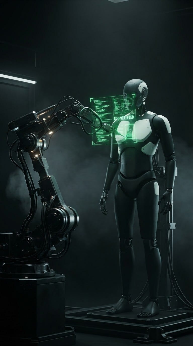 The Machine Bureaucracy Paradox: Why Robots Need Passports More Than You Do