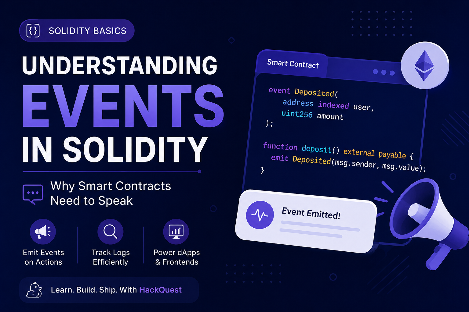 Understanding Events in Solidity: Why Smart Contracts Need to Speak