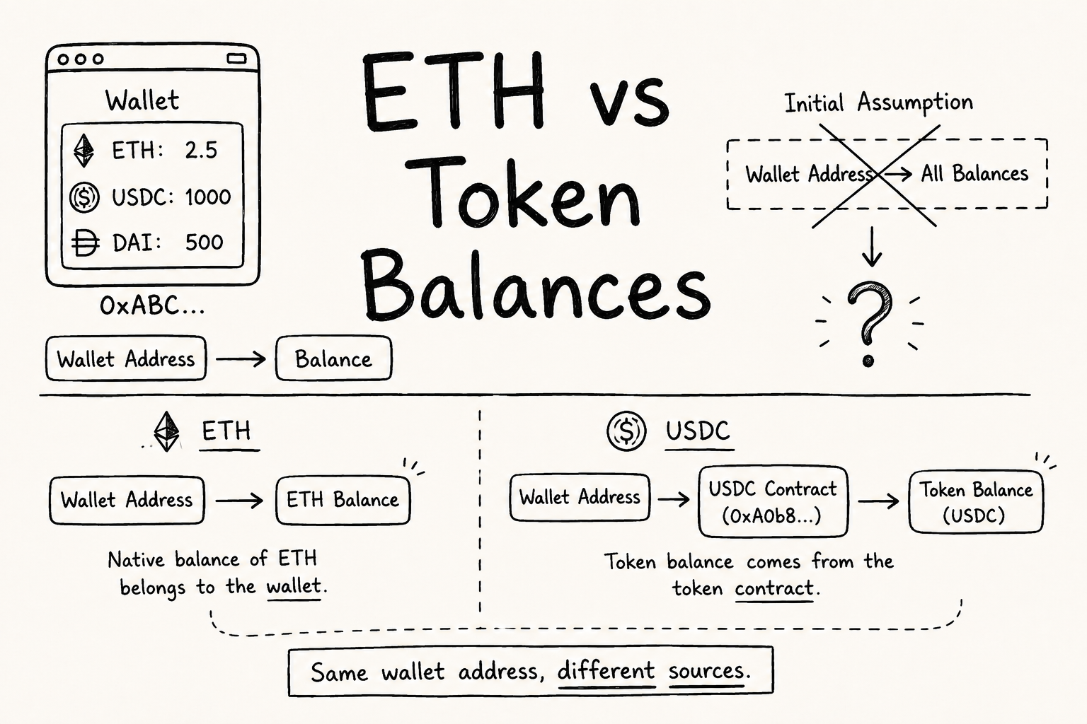 What I Got Wrong About ETH vs Token Balances –