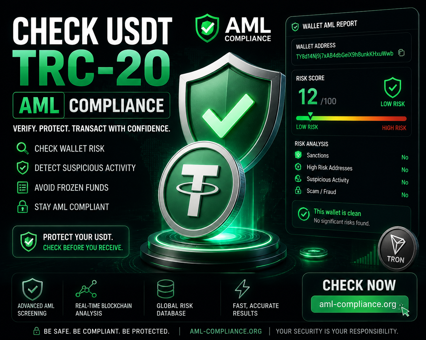 Why Every USDT TRC-20 User Should Perform an AML Check Before Sending or Receiving Crypto in 2026