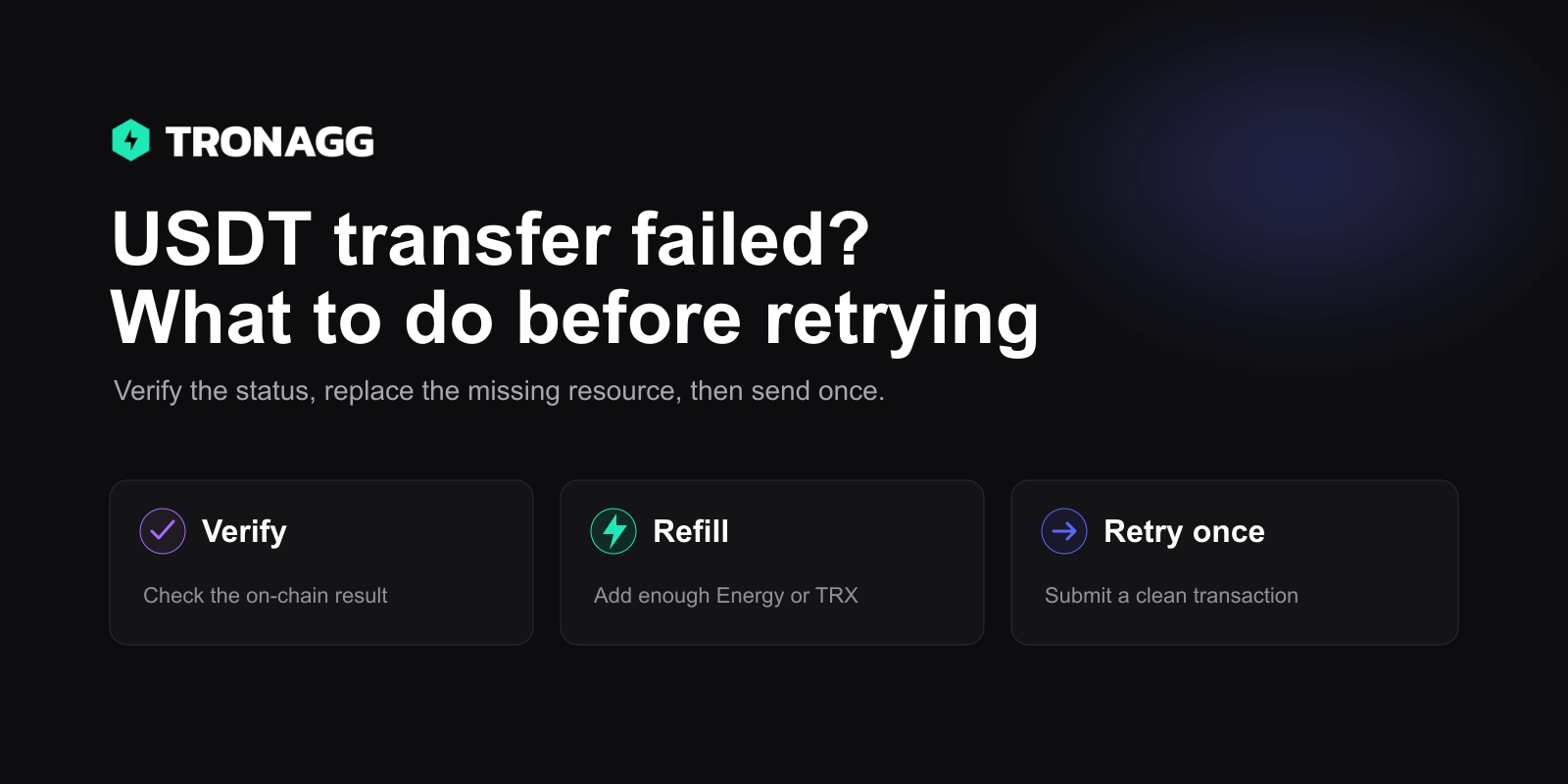 Your USDT Transfer Failed With “Out of Energy.” What Should You Do Next?