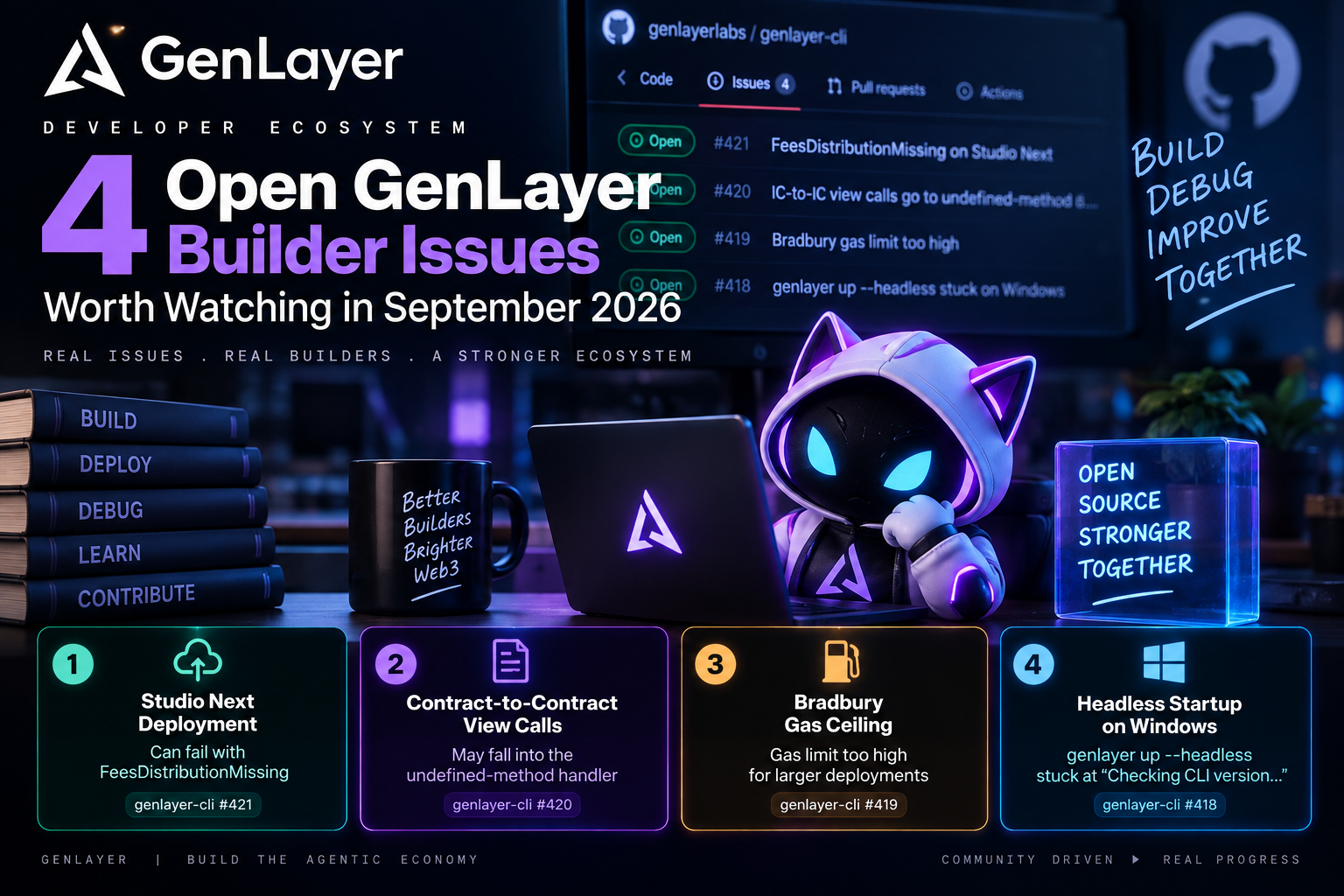4 Open GenLayer Builder Issues Worth Watching in September 2026