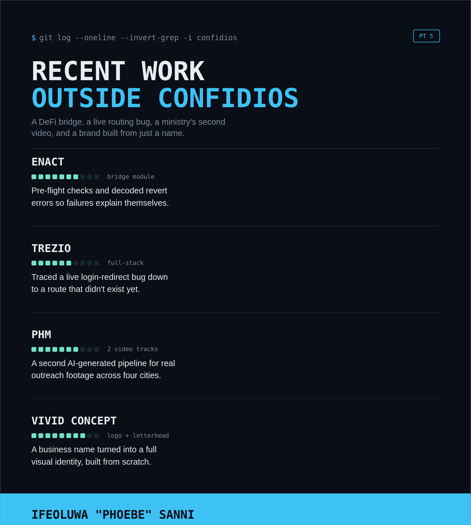 A Bridge Module, a Routing Bug, and a Logo From Scratch