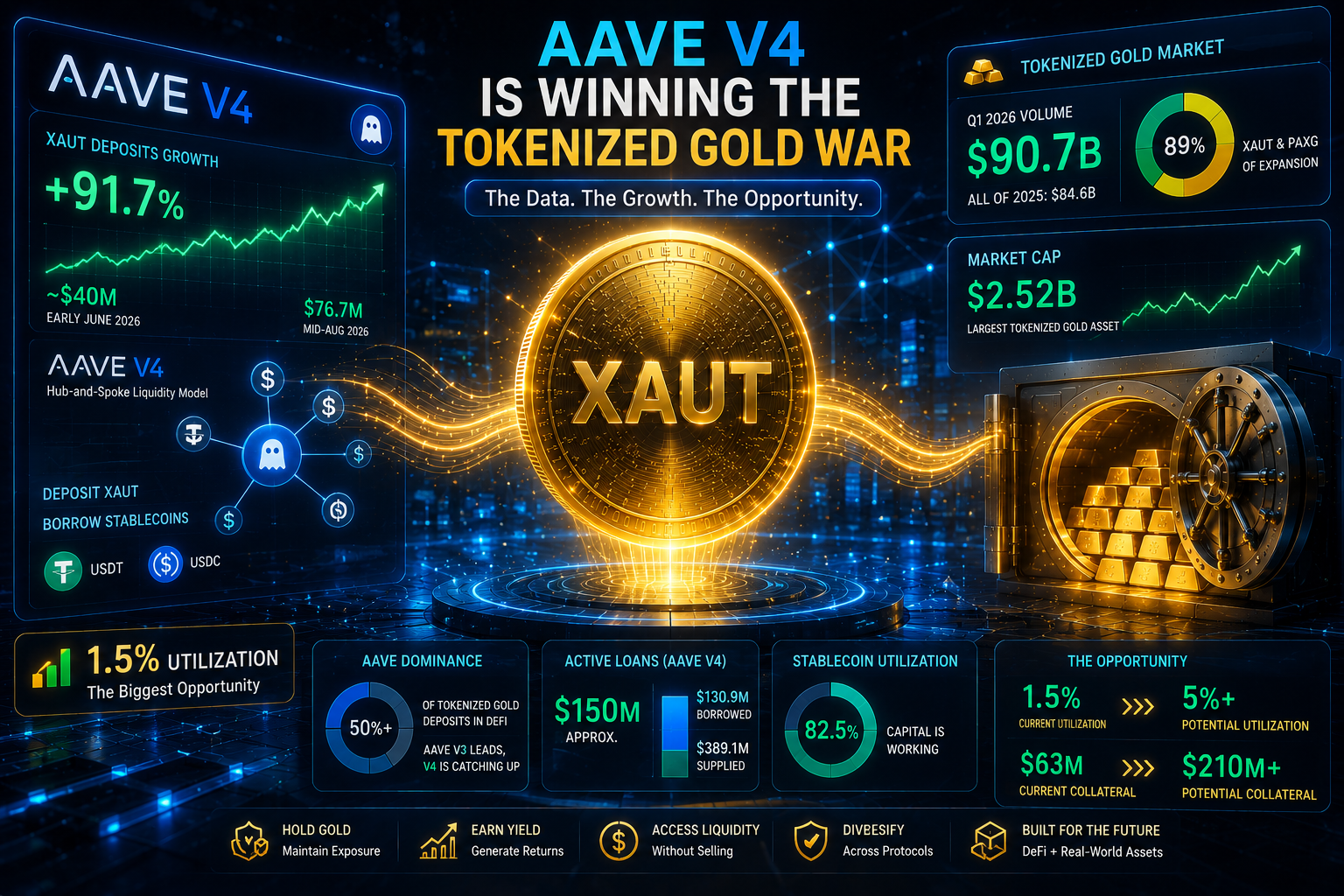 Aave V4 is Quietly Winning the Tokenized Gold War — Here’s Why