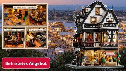 Anzeige: Oktoberfest aus 3.246 Klemmbausteinen: Wirtshaus fällt bei Amazon auf 4,2 Cent pro Teil