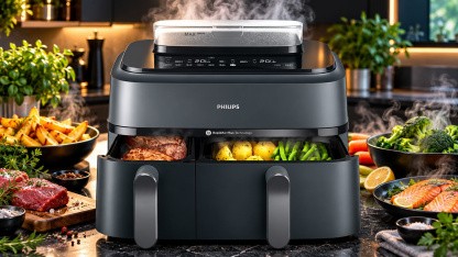 Anzeige: Philips Airfryer mit Dampfgar-Funktion jetzt zum neuen Amazon-Bestpreis nur 155 Euro