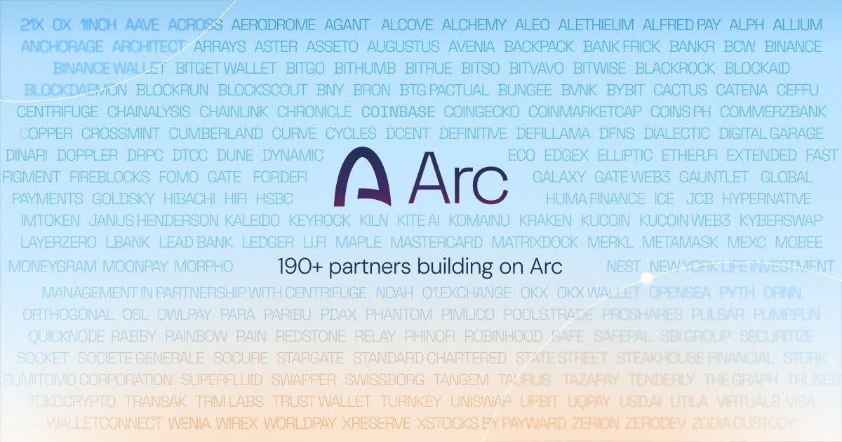 Arc Mainnet Goes Live With 190+ Partners, BlackRock and Visa Back New Network