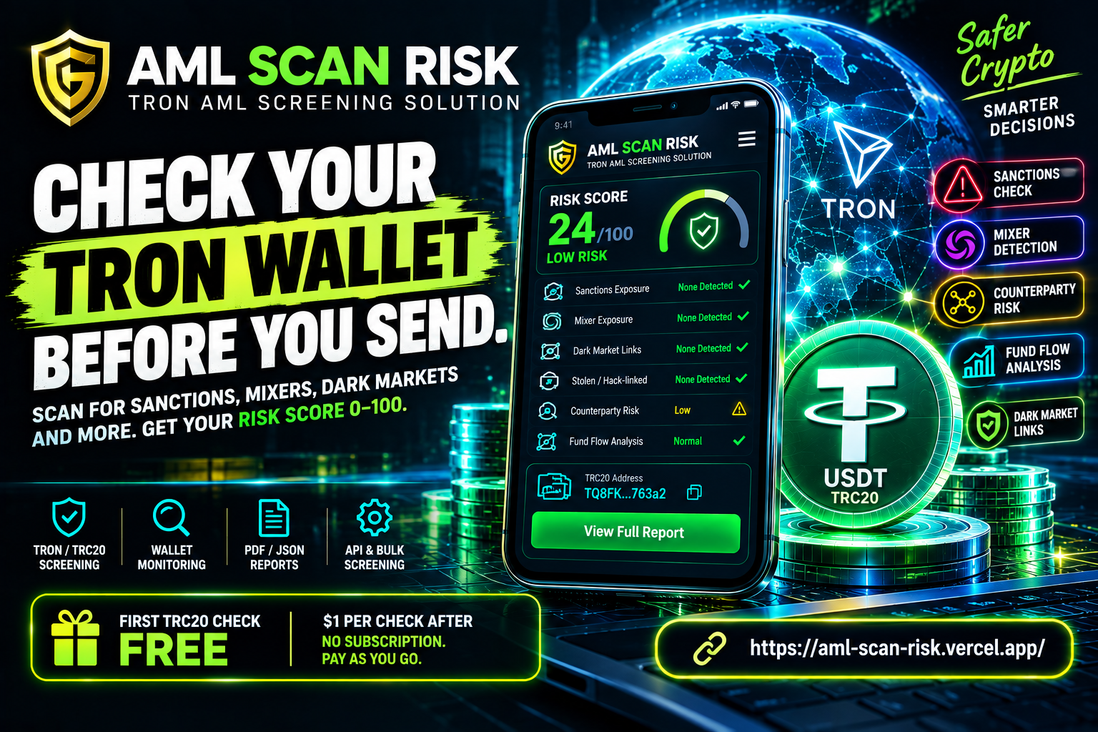 Before You Send $10,000 in USDT, Check the Wallet — The 7-Minute Risk Check Most Traders Skip