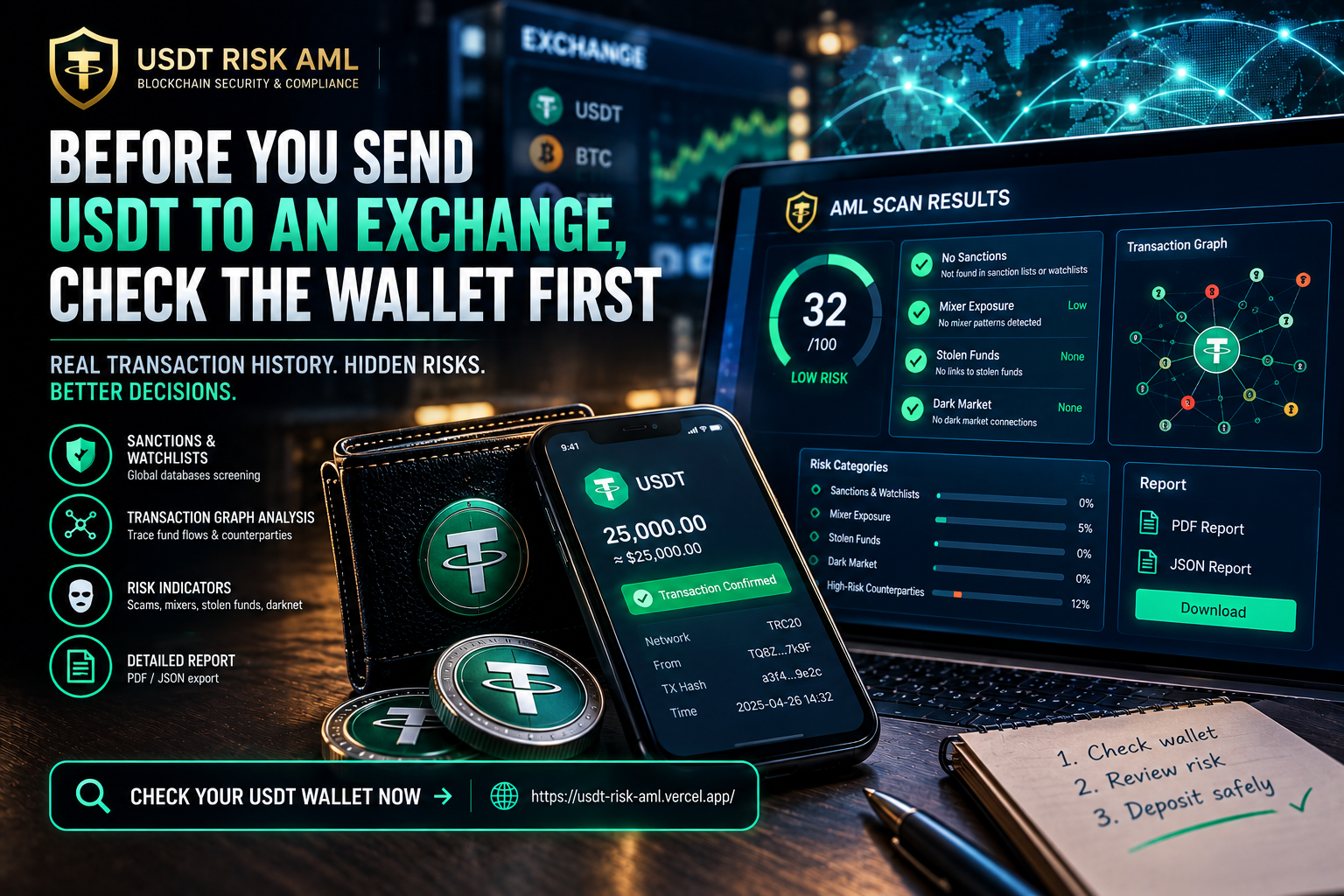 Before You Send USDT to an Exchange, Check the Wallet First