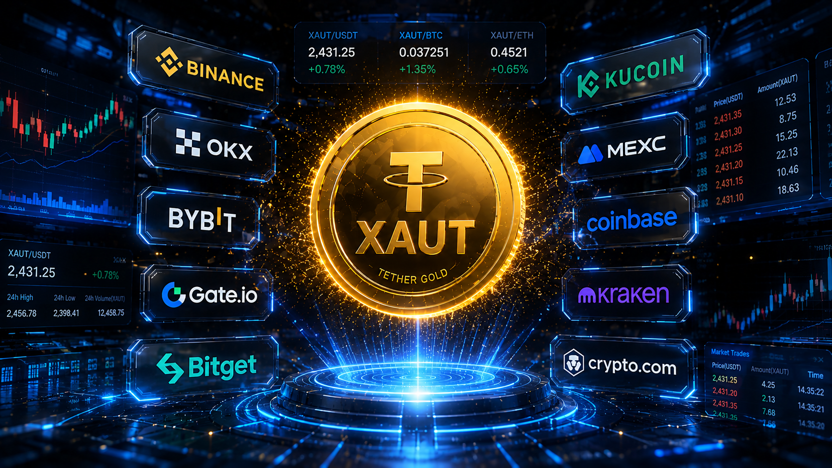 Best XAUT Exchange 2026: Top 5 Platforms to Buy & Sell Tether Gold (No KYC)
