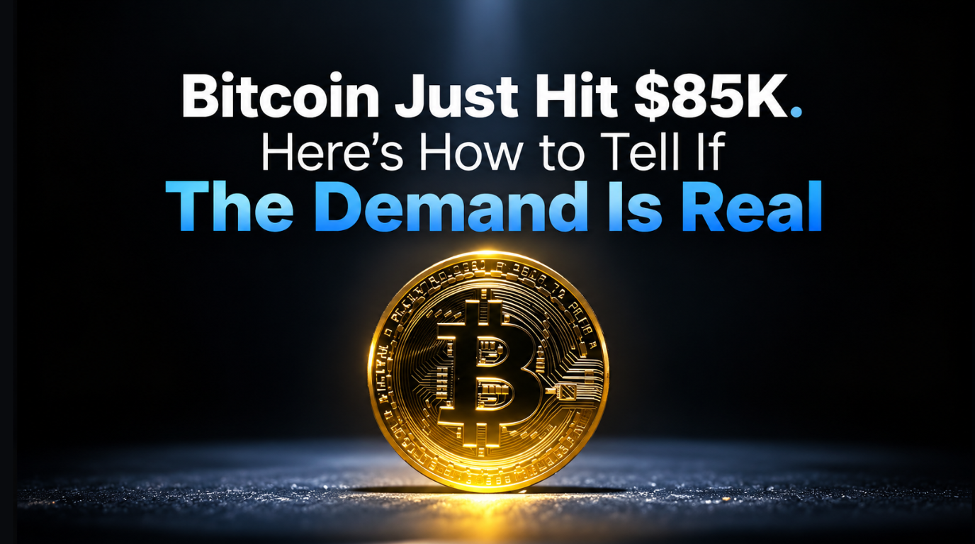 Bitcoin Just Hit $85K. Here’s How to Tell If the Demand Is Real