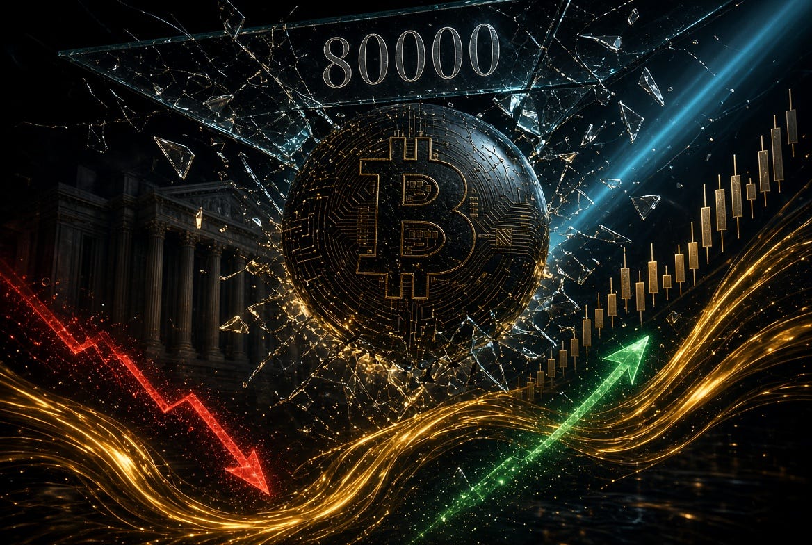 Bitcoin rips through $80,000, despite no rate cut.