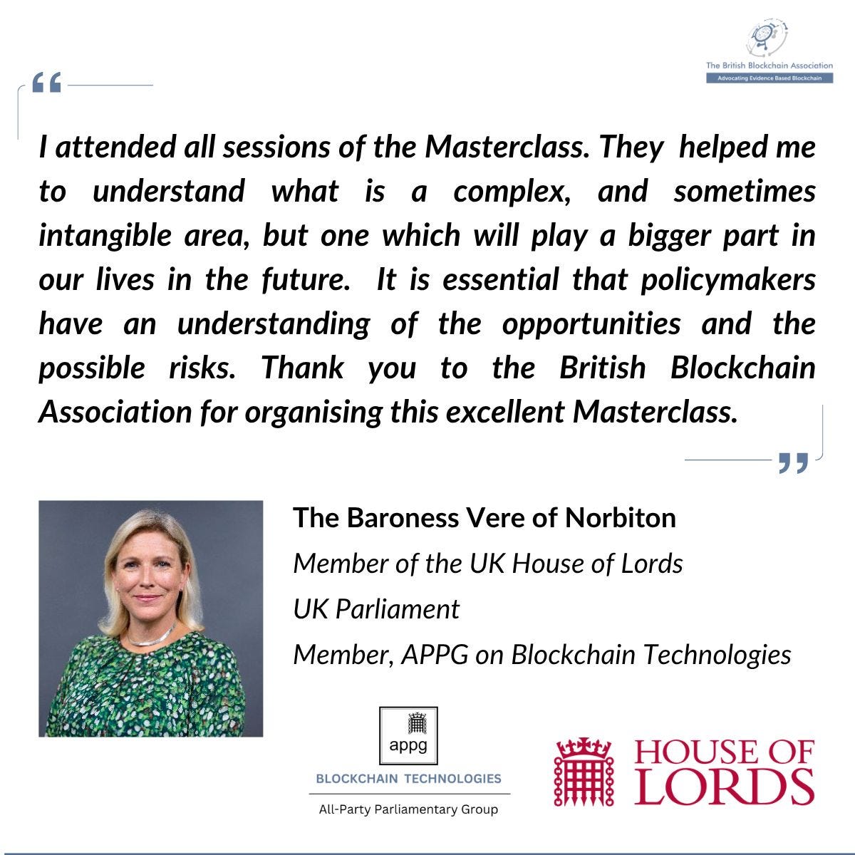 Blockchain, Regulation, and Parliament: Educating the Decision-Makers