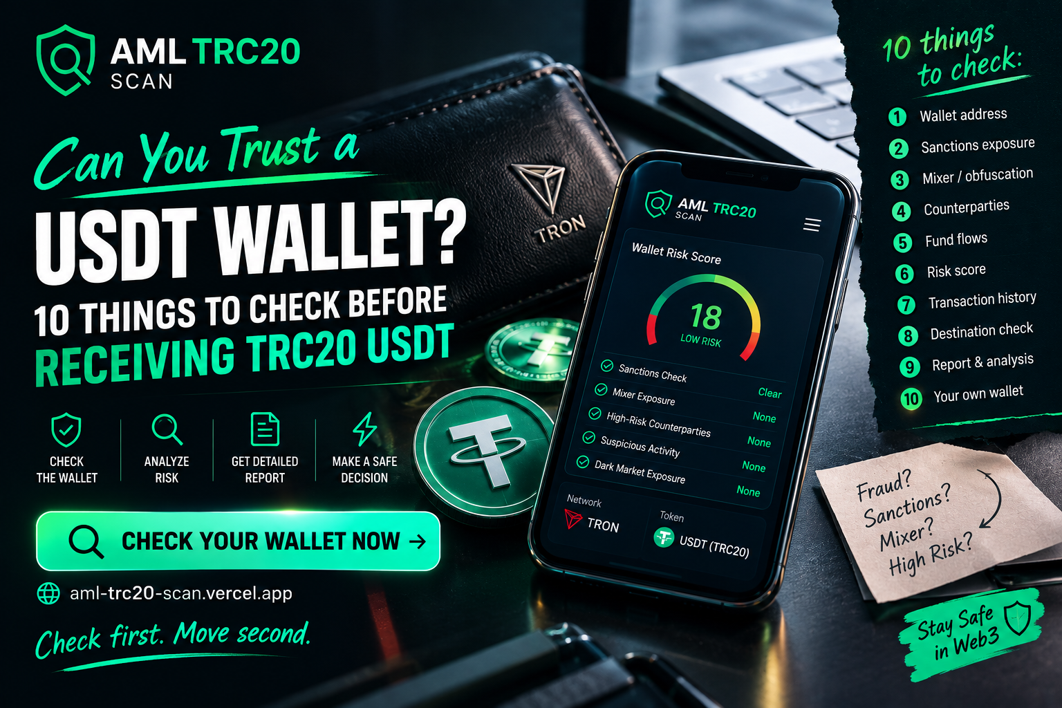 Can You Trust a USDT Wallet? 10 Things to Check Before Receiving TRC20 USDT