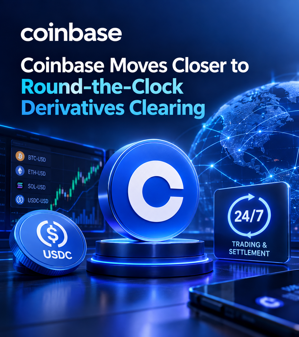 Coinbase Moves Toward 24/7 Crypto-Native Derivatives Clearing