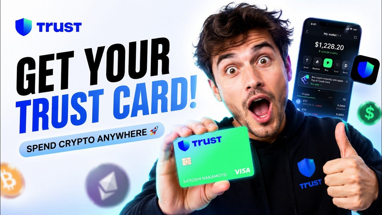 CRYPTO CARD NO KYC | How to Get Trust Wallet Card | Withdraw Cash Using Card | Step-by-Step Guide