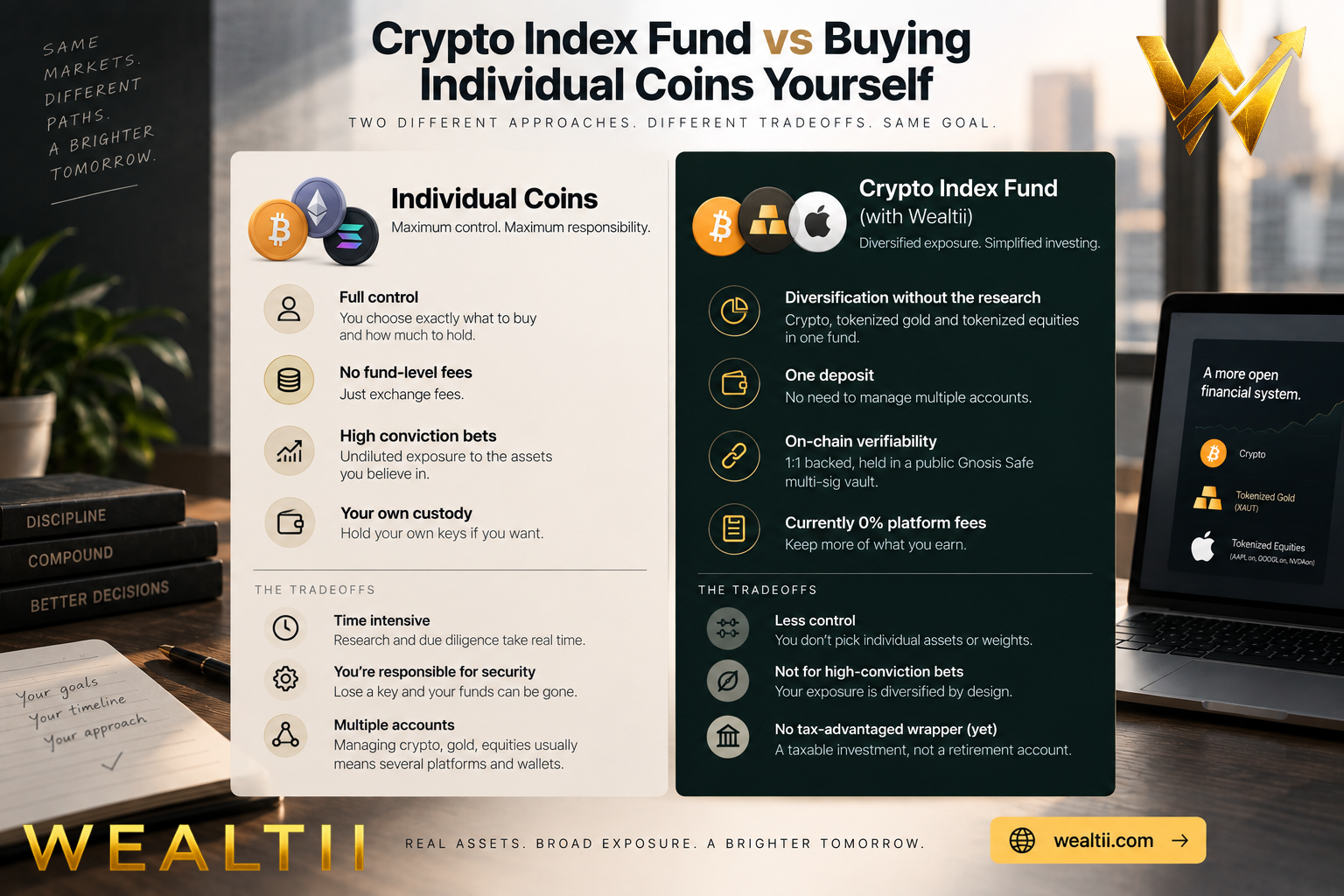 Crypto Index Fund vs Buying Individual Coins Yourself: The Honest Comparison