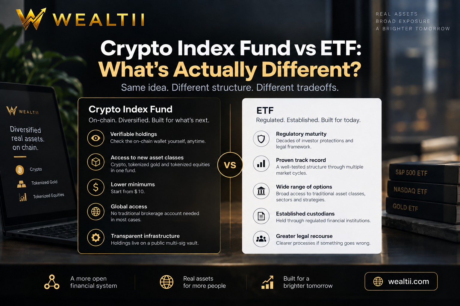 Crypto Index Fund vs ETF: What’s Actually Different, Beyond the Marketing