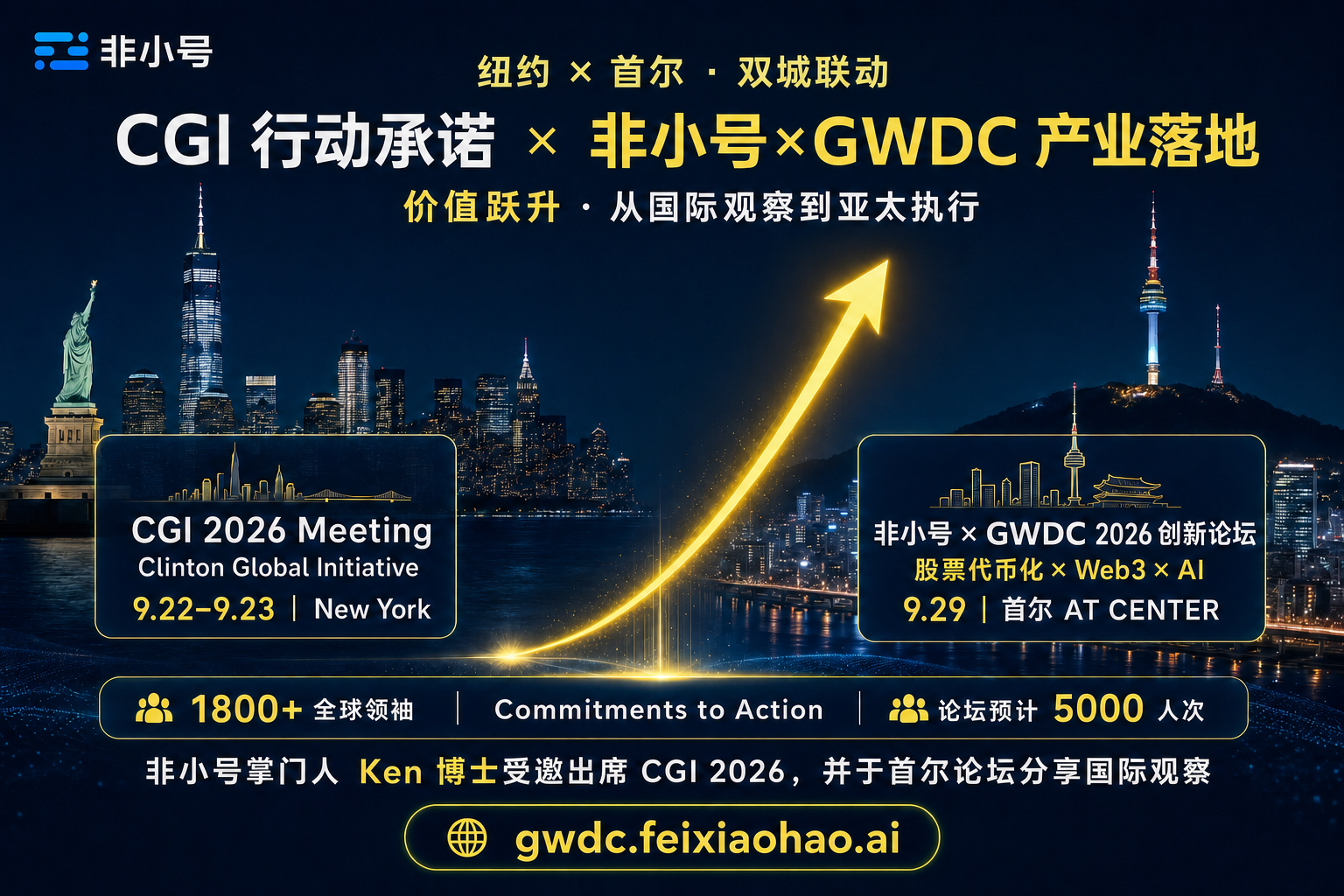 非小号掌门人Ken博士受邀出席CGI 2026，纽约共议全球行动承诺